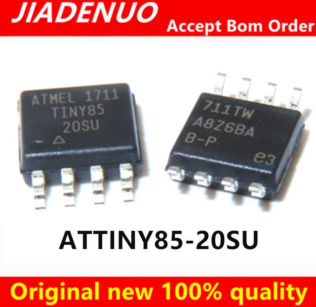 Atmel ATTINY85 Mikrocontroller in Schwarz (SOP-8 und DIP-8 Varianten) - Bild 1