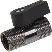 AlphaCool Kugelhahn Hahnstück 2-Wege gerade schwarz 1/4" - Bild 1