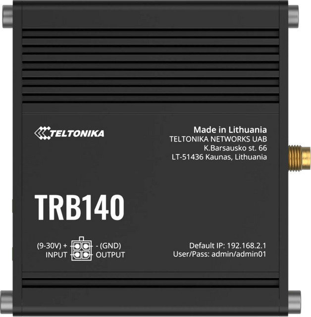 Teltonika TRB140 LTE Gateway in Schwarz mit Ethernet/LAN und Cellular-Anbindung - Bild 3