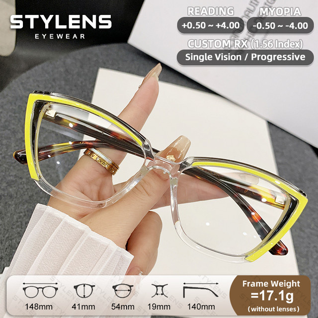 STYLENS Cat-Eye Lesebrille, Kunststoff, Multicolor, Damen, Vollrand - Bild 1
