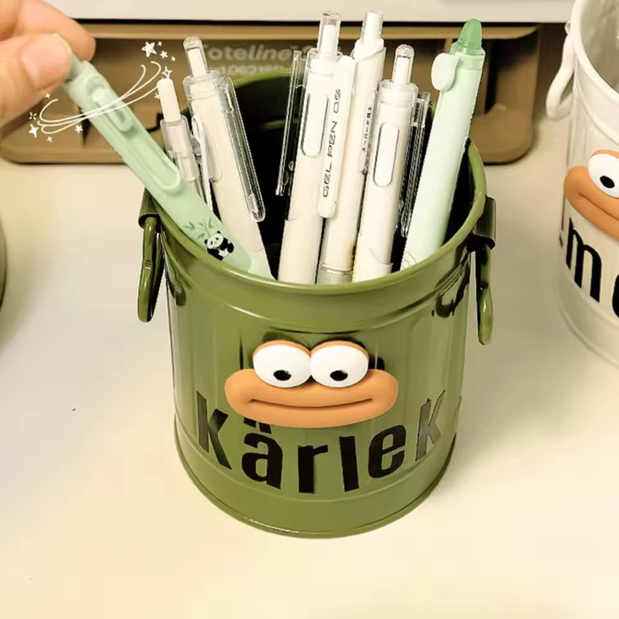 Cartoon Stifthalter aus Metall in Rot für Büro und Schreibtisch - Bild 2