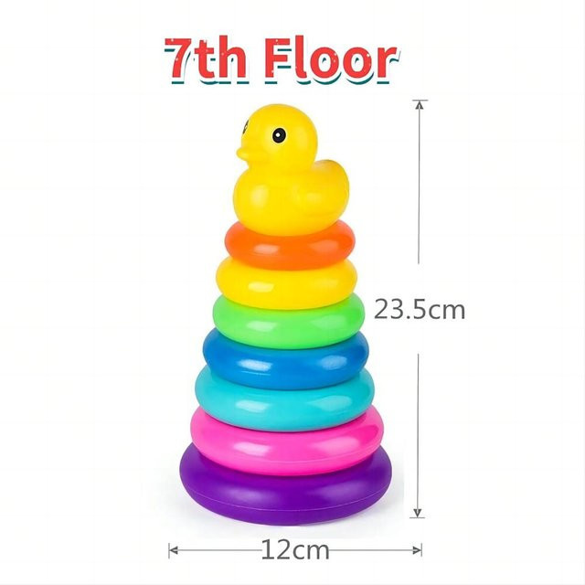 Linyi toy car Regenbogen Stapelspielzeug Puzzle, ab 0 Jahre, Bunt / Mehrfarbig - Bild 1