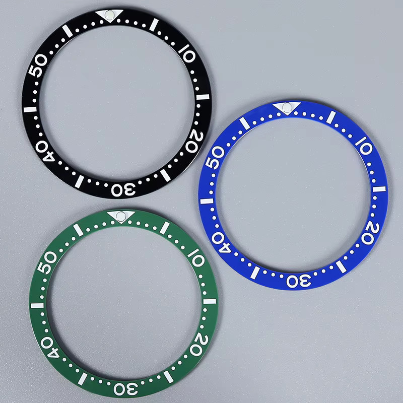 miaozhunke Uhrenlünette Keramik, blau/grün/schwarz, 33,6 mm * 27,4 mm - Bild 1