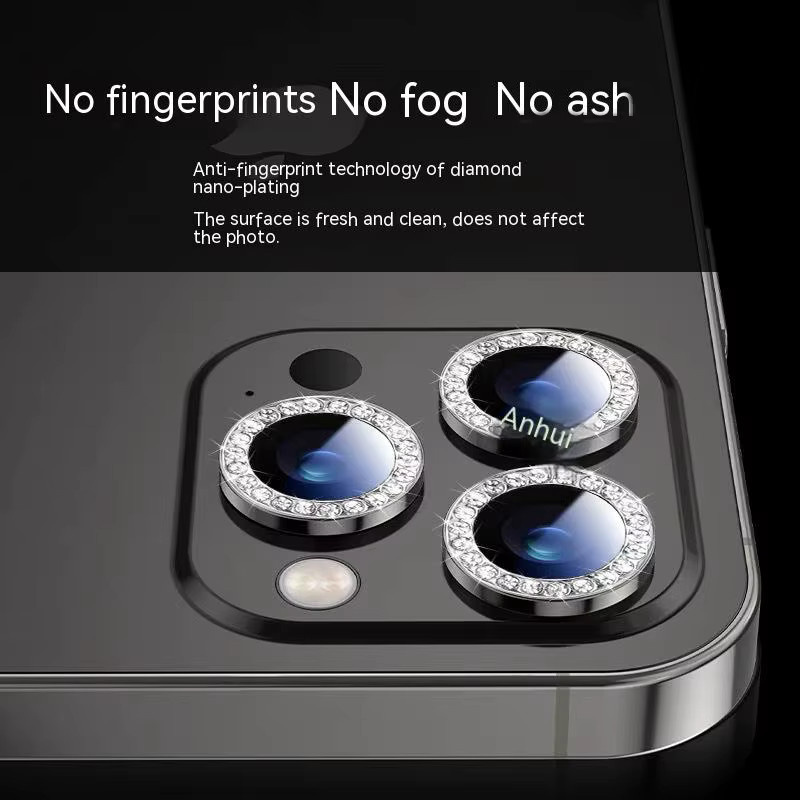 2-3 Stück Blaue Metall-Glitzer-Diamant-Kameraschutzfolie für iPhone 17 16 Pro Max Plus und iPhone 13 Mini Rücklinsen-Schutzglas - Bild 4