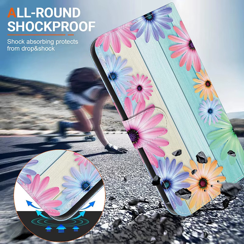 JESSLEI Stand Flip Wallet Case Leder Schutzhülle für iPhone 11 12 13 14 15 16 17 Pro Max XR Plus 16e 17 Air - Bild 5