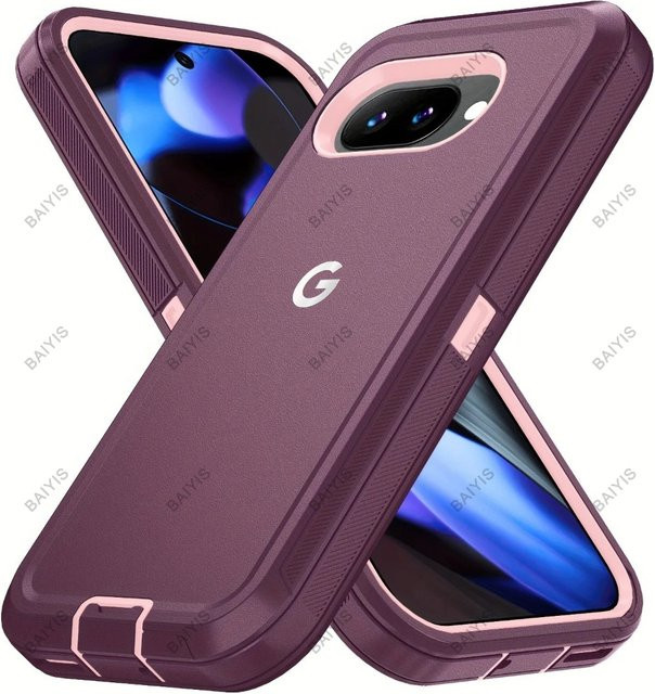 Defender Armor OTT-BOX Stoßfeste Militär-Schutzhülle für Google Pixel 10A 9A 11 10 9 Pro XL 8Pro 8A in Schwarz, Rot oder Lila - Bild 1