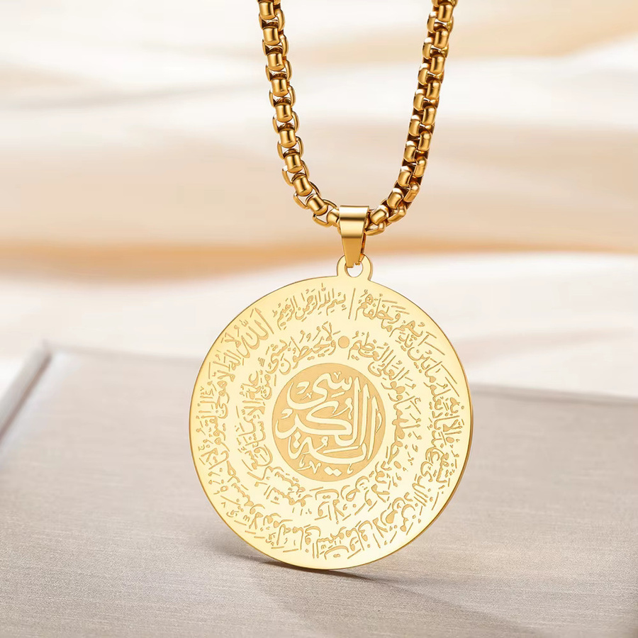 Dawapara Halskette, Edelstahl, Gold, Unisex, Anhänger - Bild 2