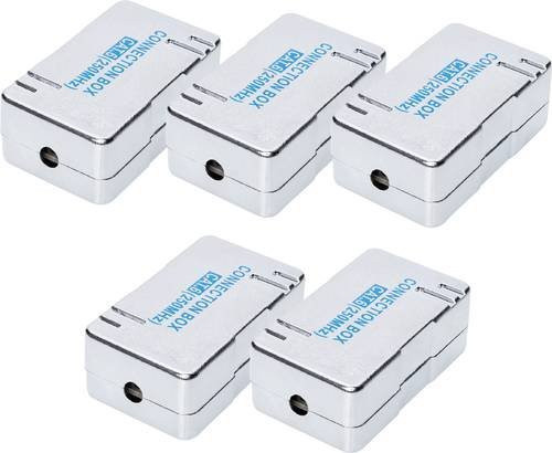 Digitus RJ45 Netzwerk Adapter CAT 6 Ethernet LAN Verbindungsmodul, Grau-Blau, 5er Pack - Bild 1