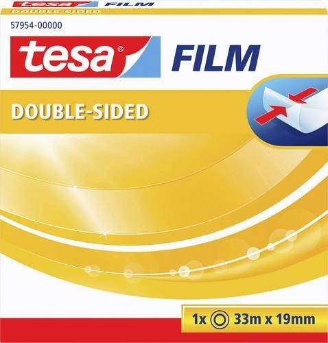 Tesa Doppelseitiges Klebeband Transparent Breite: 19 mm, Länge: 33 m - Bild 1