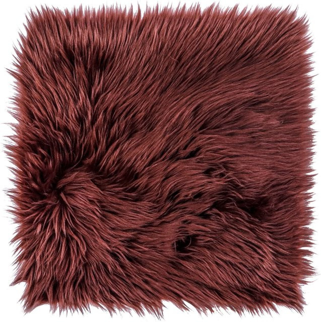ERWIN M. Sitzkissen Bergen quadratisch in Rot mit Velours-Optik, Breite: 40 cm, Länge: 40 cm - Bild 1