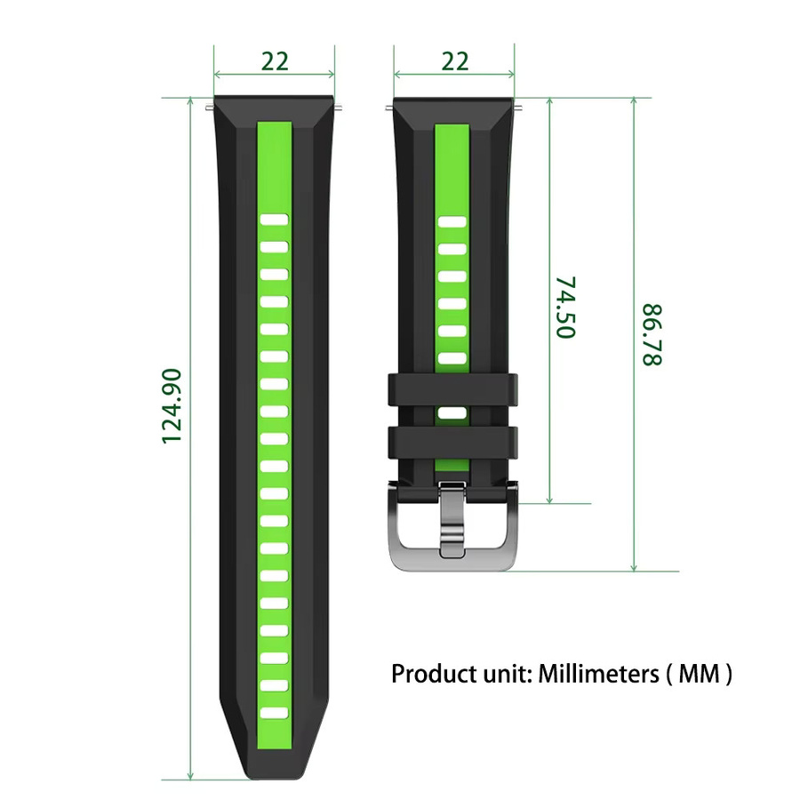 Uhrenarmband Silikon, 22 mm, Unisex - Bild 5