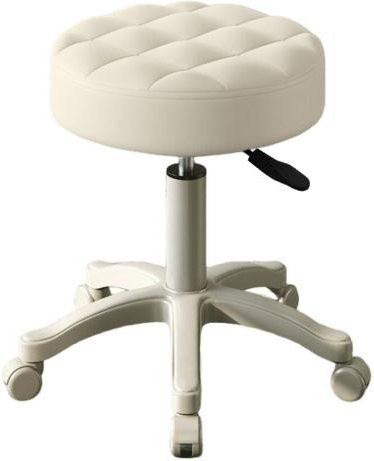FroladaHandelsUG Rollhocker aus Kunstleder in Beige mit höhenverstellbarem Sitz und Rollen - Bild 1