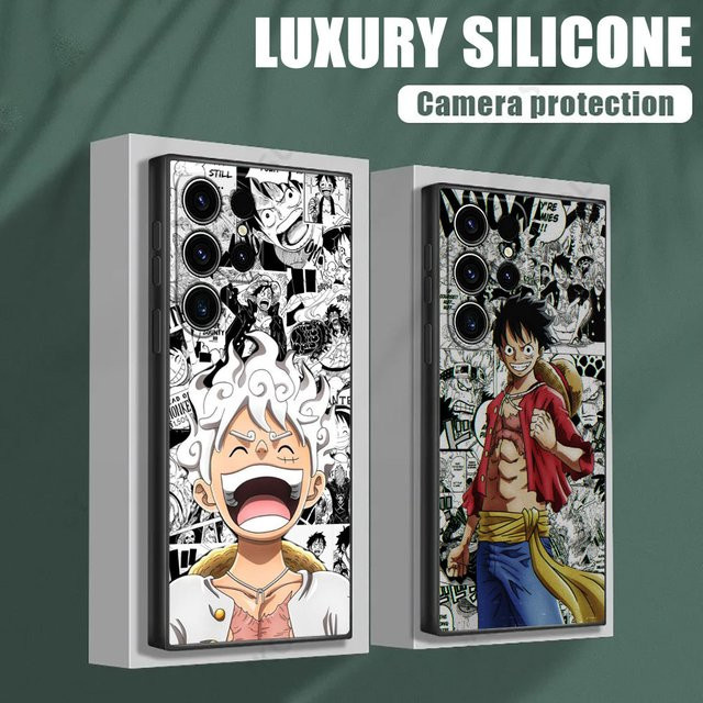 One Piece Luffy Gear 5 Silikon Handyhülle für Samsung Galaxy S25 S24 S23 S22 S21 S20 Ultra Plus FE in Multicolour - Bild 1