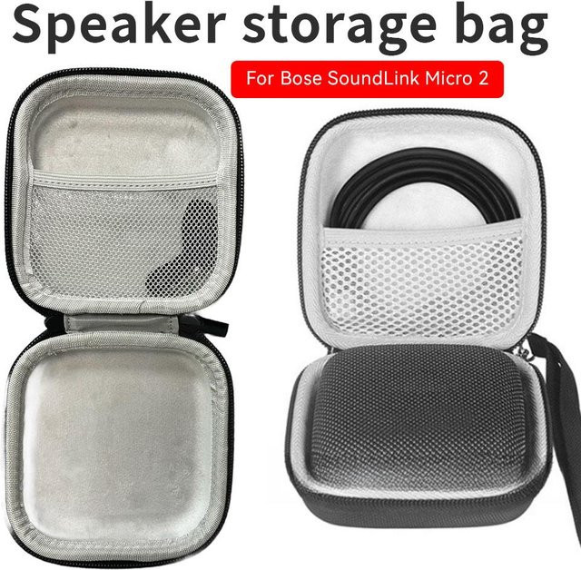 Schutzhülle Bose SoundLink Micro 2 und Tribit StormBox Micro in Schwarz als stoßfeste Lautsprecher-Aufbewahrungstasche - Bild 1