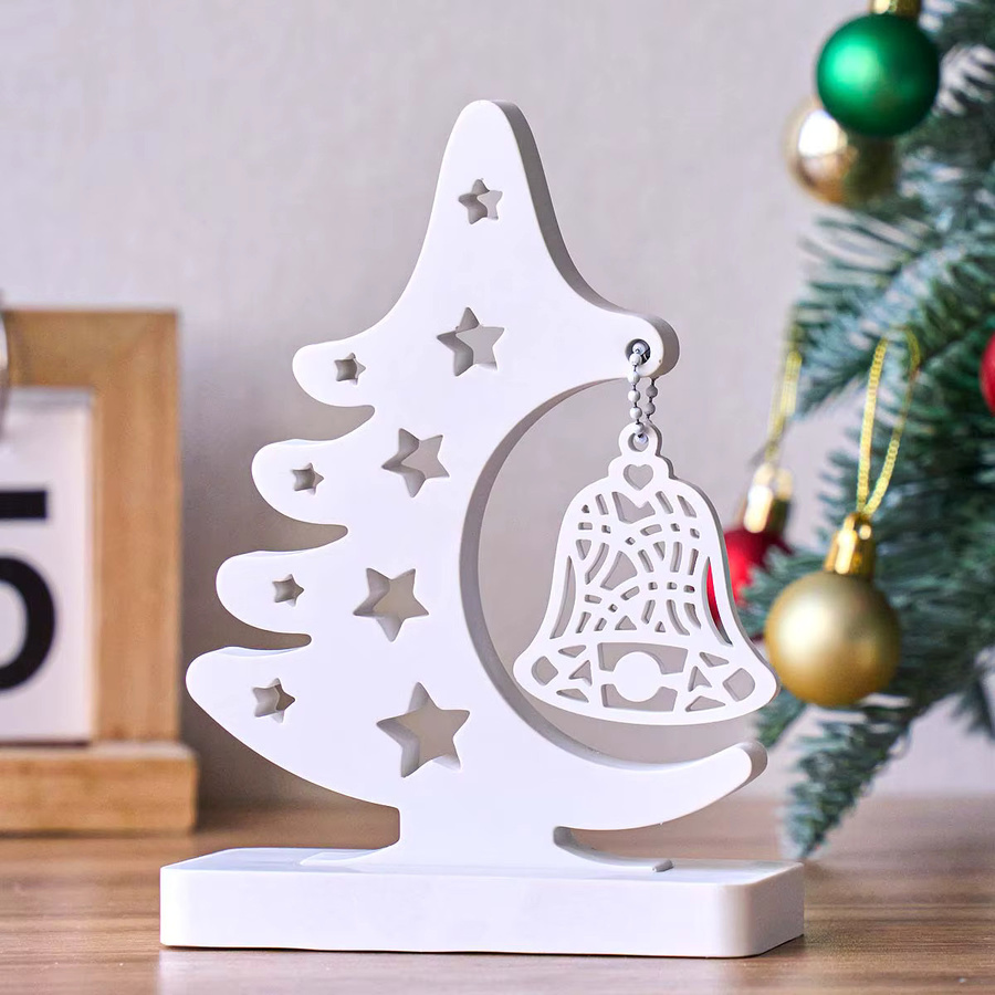UDOCOOL Silikonform für Weihnachtsornamente mit Schneeflocken und Glocken zur DIY-Gestaltung aus Gips oder Harz in Weiß - Bild 3