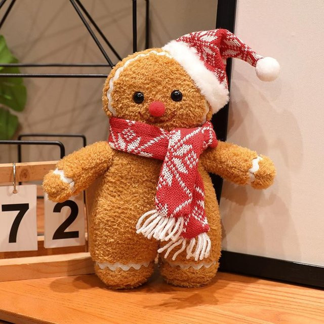 Yiran toy Weihnachts-Lebkuchenmann Plüschkissen, Puppe, 25cm - Bild 1