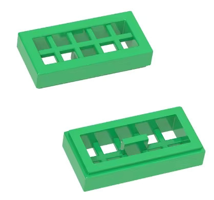 youe shone Fliesengitter 1x2, 50-teiliges Set, Schwarz, Grün, Kunststoff - Bild 1
