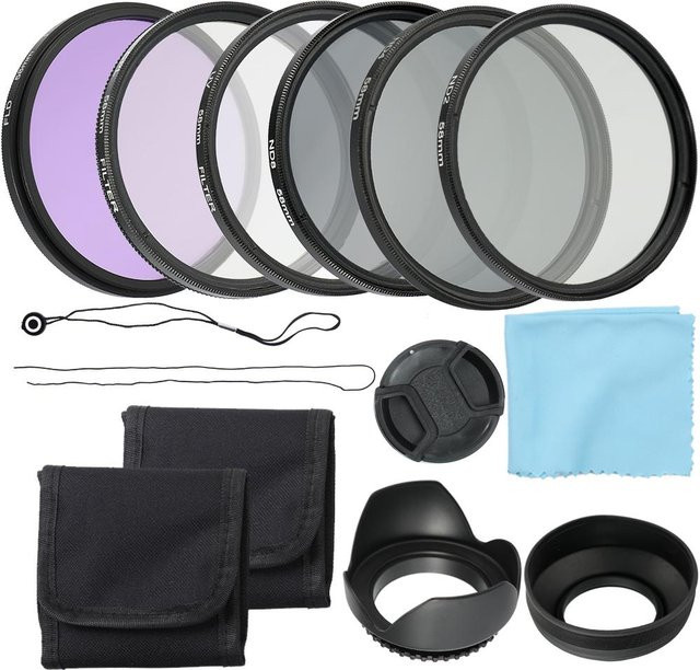 Altura Photo Objektivfilter-Set mit UV, CPL, FLD und ND-Filtern, 58mm, Multicolor - Bild 1