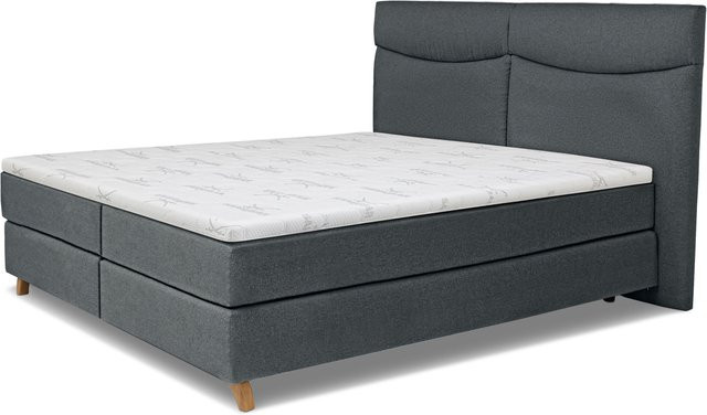 Boxspringbett SANSIBAR LIVING Langeoog in Stoff mit Taschenfederkern, Breite: 180 cm, Tiefe: 200 cm - Bild 1