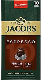 Jacobs Espresso 10 Intenso Kaffeekapseln, Nespresso-kompatibel, 10 x 5,2 g - Bild 1