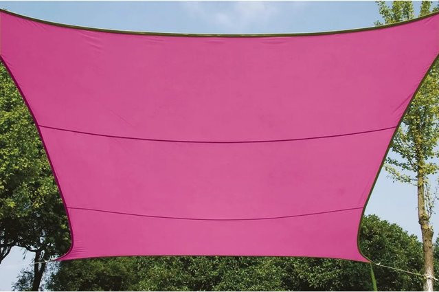 Perel Viereck-Sonnensegel in Fuchsia, B/T: 360 x 360 cm - Bild 1