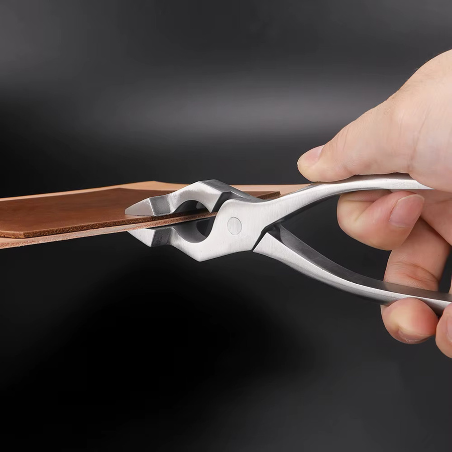 QJH Lederhandwerk-Zangen-Set für Kantenanpassung und Präzisionsarbeiten in Silber - Bild 2