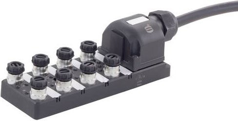 Harting Sensor/Aktorbox passiv Multipolverteiler in Schwarz und Grün, Modell 09 07 000 2220 0 - Bild 1