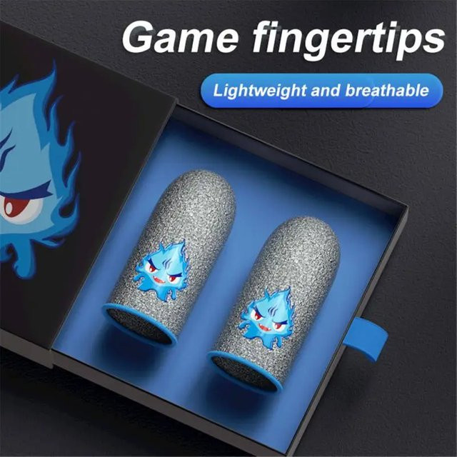 DataFrog 2 Paar Fingerärmel für mobiles Gaming in Weiß, rutschfest und atmungsaktiv für Touchscreen-Controller - Bild 1
