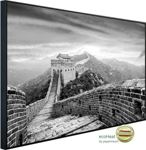 papermoon EcoHeat Infrarotheizung Chinesische Mauer mit Matt-Effekt in Bunt, App-Steuerung und Überhitzungsschutz - Bild 1