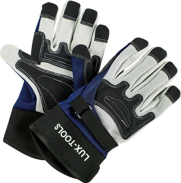 LUX-TOOLS Arbeitshandschuh Soft Protect Plus Größe 8 Blau-Schwarz-Grau - Bild 1