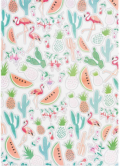 Rico Design Paper Patch Papier Tropical Spring, Mehrfarbig, 30 x 42 cm - Bild 1