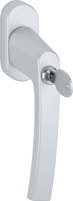 AnsaPro Fenstergriff mit Druckknopf in Aluminium Natur Silber, B/T/H: 195 x 145 x 30 mm - Bild 1