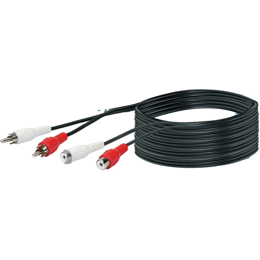 Schwaiger Cinch-Audio-Verlängerungskabel RCA in Schwarz, Länge: 10 m - Bild 2