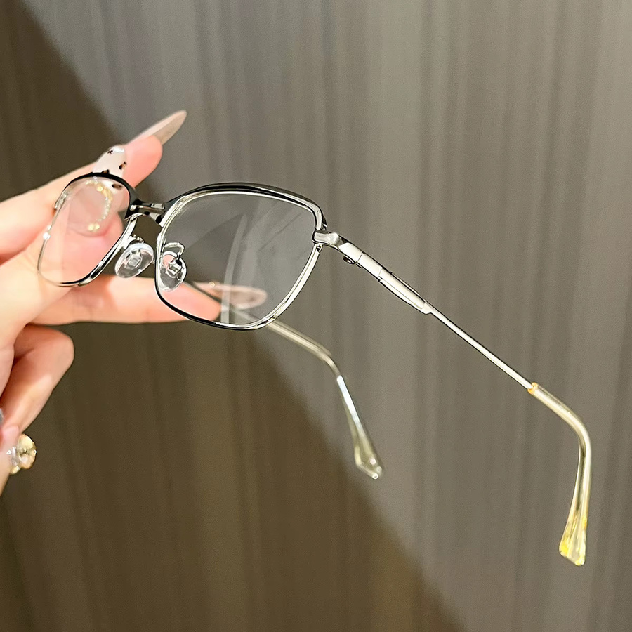 RELEN Korrektionsbrille Damen, quadratisch, Metall, Gold, Vollrand - Bild 2