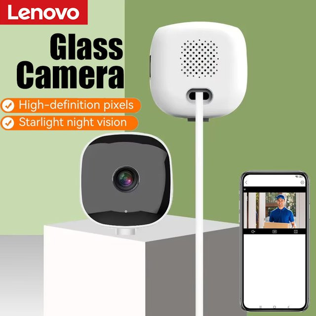 Lenovo WLAN Sicherheitskamera für die Fenstermontage in Weiß mit Nachtsicht und Smartphone-Fernüberwachung - Bild 1