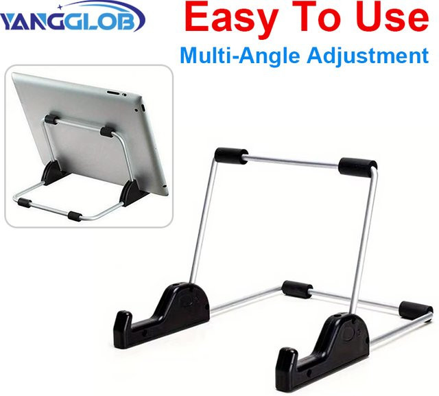 Multifunktionaler faltbarer Tablet-Ständer und Laptop-Halter von YANGGLOB in Weiß und Silber - Bild 1