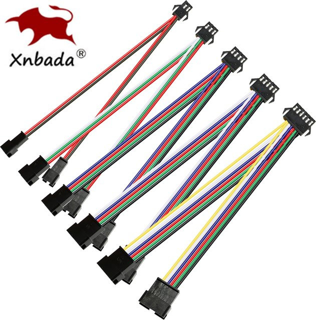 JST SM LED Splitter Stecker Set mit 2Pin bis 6Pin Männlich und Weiblich für WS2811 WS2812 WS2814 SK6812 RGB RGBW LED Streifen in Multicolour - Bild 1