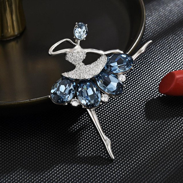 YIRAN Ballerina Brosche, Damen, gray - Bild 1