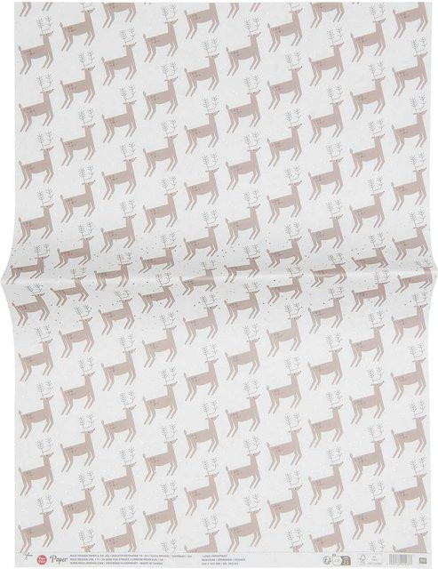 Rico Design Paper Poetry Paper Patch Motiv Rentiere, Multicolor, B: 30 cm, H: 42 cm - Bild 1