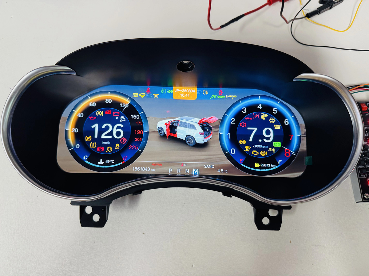 Foforfor 12,3 Zoll Digitales Kombiinstrument für Jeep Grand Cherokee 2013-2018 in Schwarz mit Carplay als Instrumententafel-Upgrade inklusive Tachometer und Kilometerzähler - Bild 4