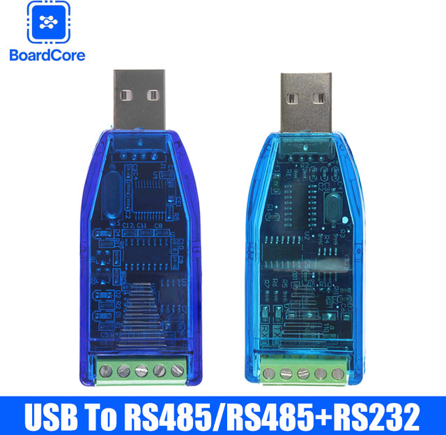 Industrieller USB-zu-RS485-RS232-Konverter-Adapter mit bidirektionalem Halbduplex-Seriellkommunikationsmodul und TVS-Schutzchip CH340 in Blau - Bild 1