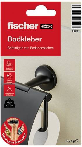 Fischer GOW Badkleber, 2 Stück, transparent, flexibel, 2 x 8 g - Bild 2