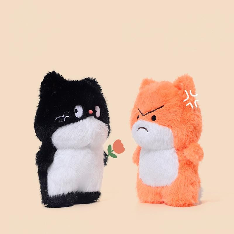 Süßer Mu Cheng Cartoon Paar Katze Plüschtiere Schwarze Katzen Puppe 26cm - Bild 3