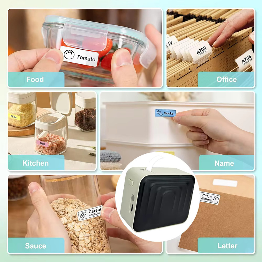 Marklife M1 Tragbarer Thermo-Etikettendrucker, Kabelloser Bluetooth-Etikettendrucker in Weiß für Küche und DIY-Projekte - Bild 5