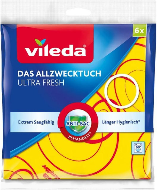 Vileda Allzwecktuch XXL Wischtuch mit Geruchsstopp 6er Pack - Bild 2