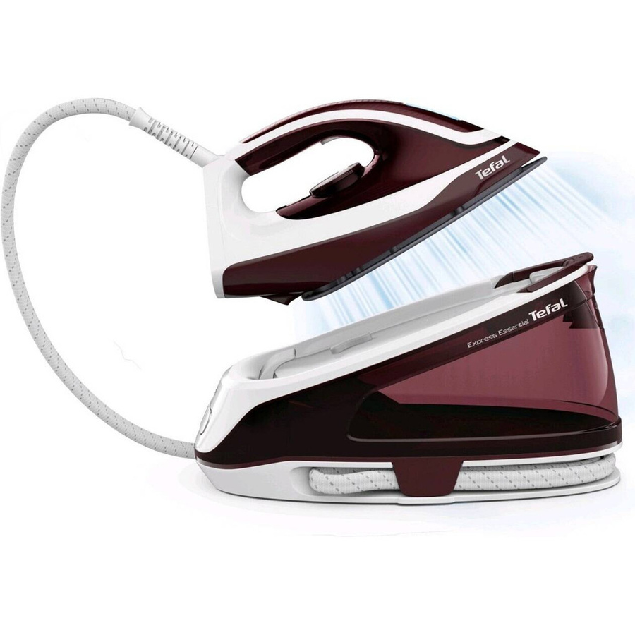 Tefal Express Essential SV6120EO Dampfbügelstation in Lila/Weiß mit Anti-Calc-Funktion und vertikalem Dampfstoß - Bild 2