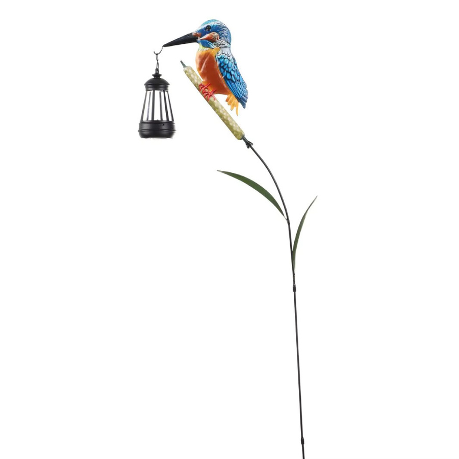 Solarbetriebene Gartenlampe aus Schmiedeeisen mit Laterne, Mond und Stern in Schwarz und Multicolour für deinen Garten und Hof - Bild 2