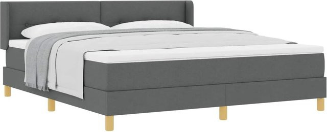 vidaXL Boxspringbett mit Matratze in Grau, B/T/H: 180 x 200 x 183 cm - Bild 1
