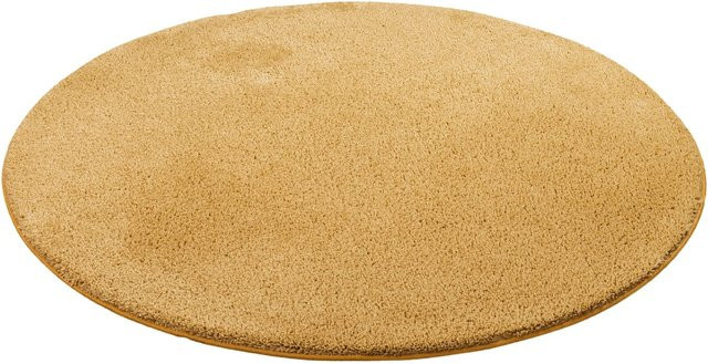 Snapstyle Hochflor Shaggy Teppich Palace Rund in Curry Gelb Durchmesser: 200 cm - Bild 1