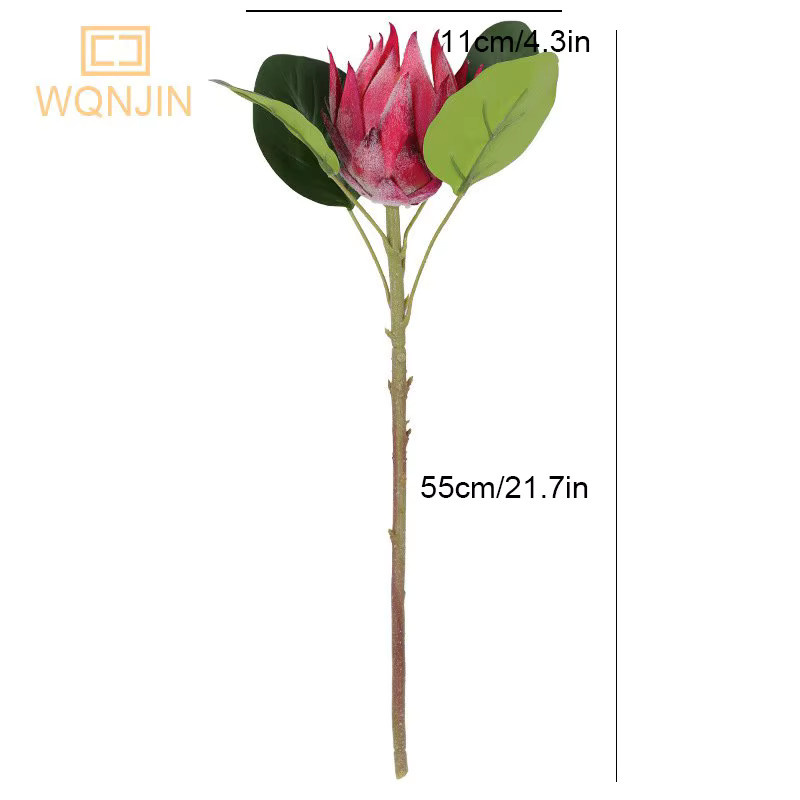 WQNJIN Künstliche Blume Einzelner Zweig in Pink, Höhe: 55 cm, Dekorationspflanze aus Kunststoff für Hochzeit und Party - Bild 2